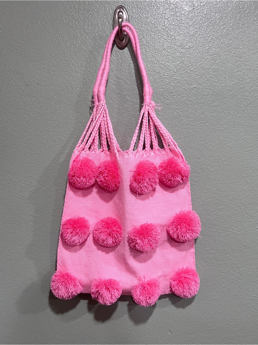 New Pink Pom Pom Bag
